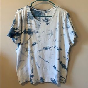 Blue Tie dye short sleeve top